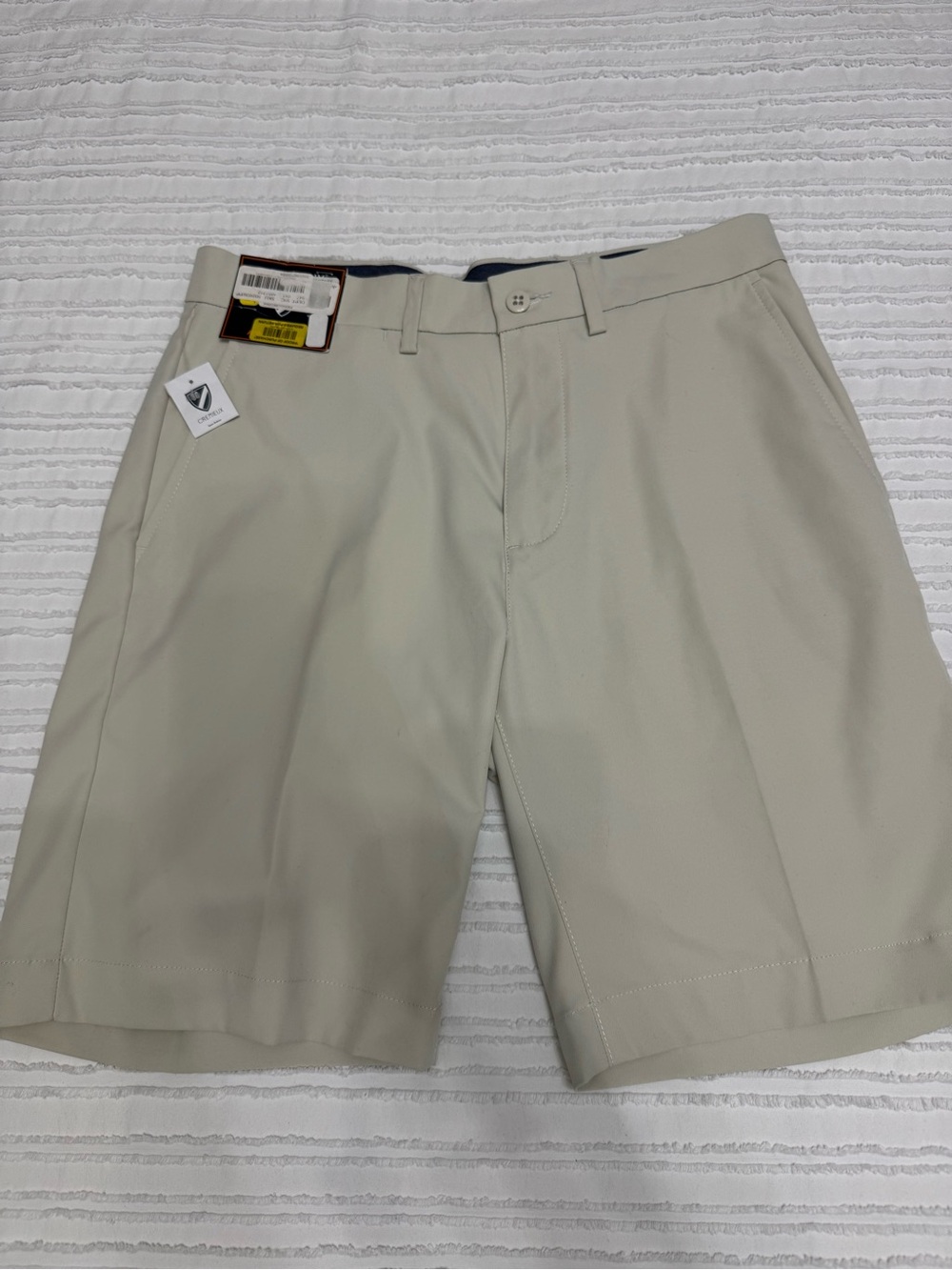 Daniel Cremieux Light Khaki Flat-Front Performance Shorts
